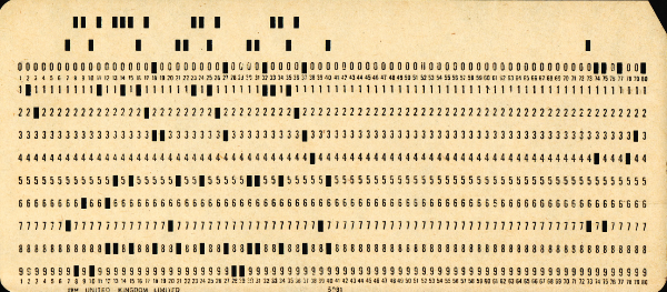 a punched card